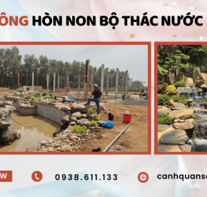 Thi công hòn non bộ thác nước chuyên nghiệp, hợp phong thủy