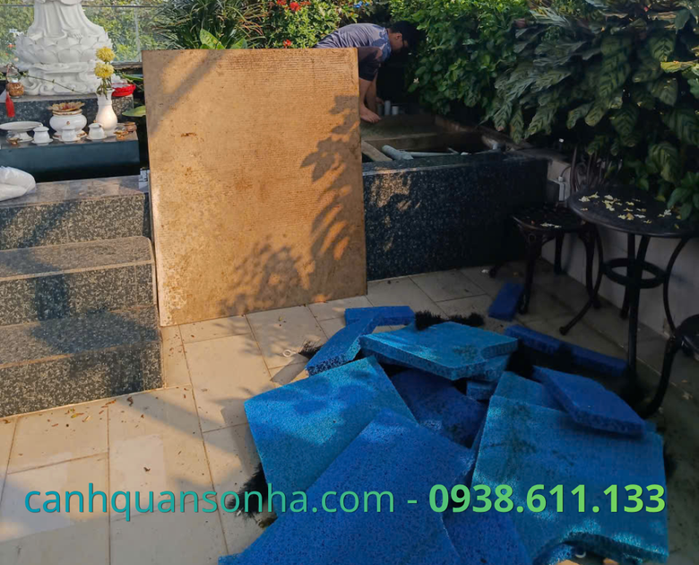 vệ sinh hồ cá koi