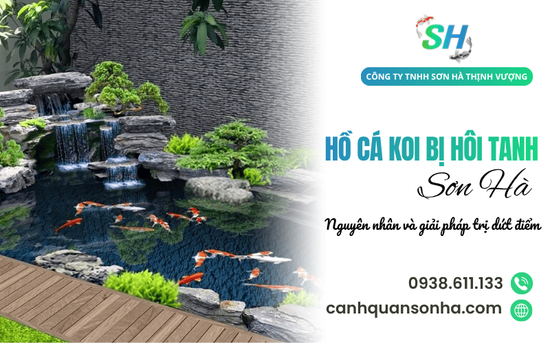 hồ cá Koi bị hôi tanh